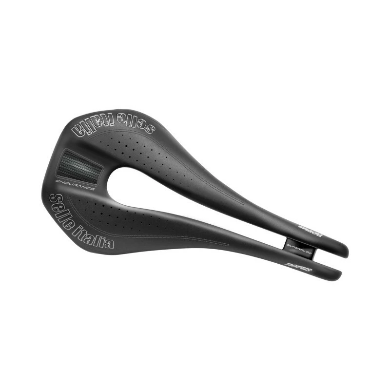 Selle Italia NOVUS Endurance Superflow L, TI316 Tube 7mm, Fibra-Tek, Schwarz